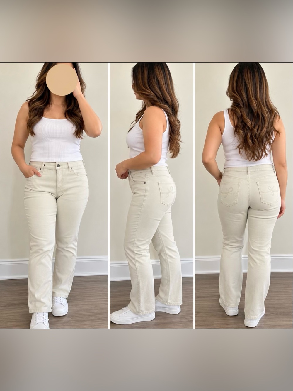 Escada Straight-Leg Jeans in Light Cream